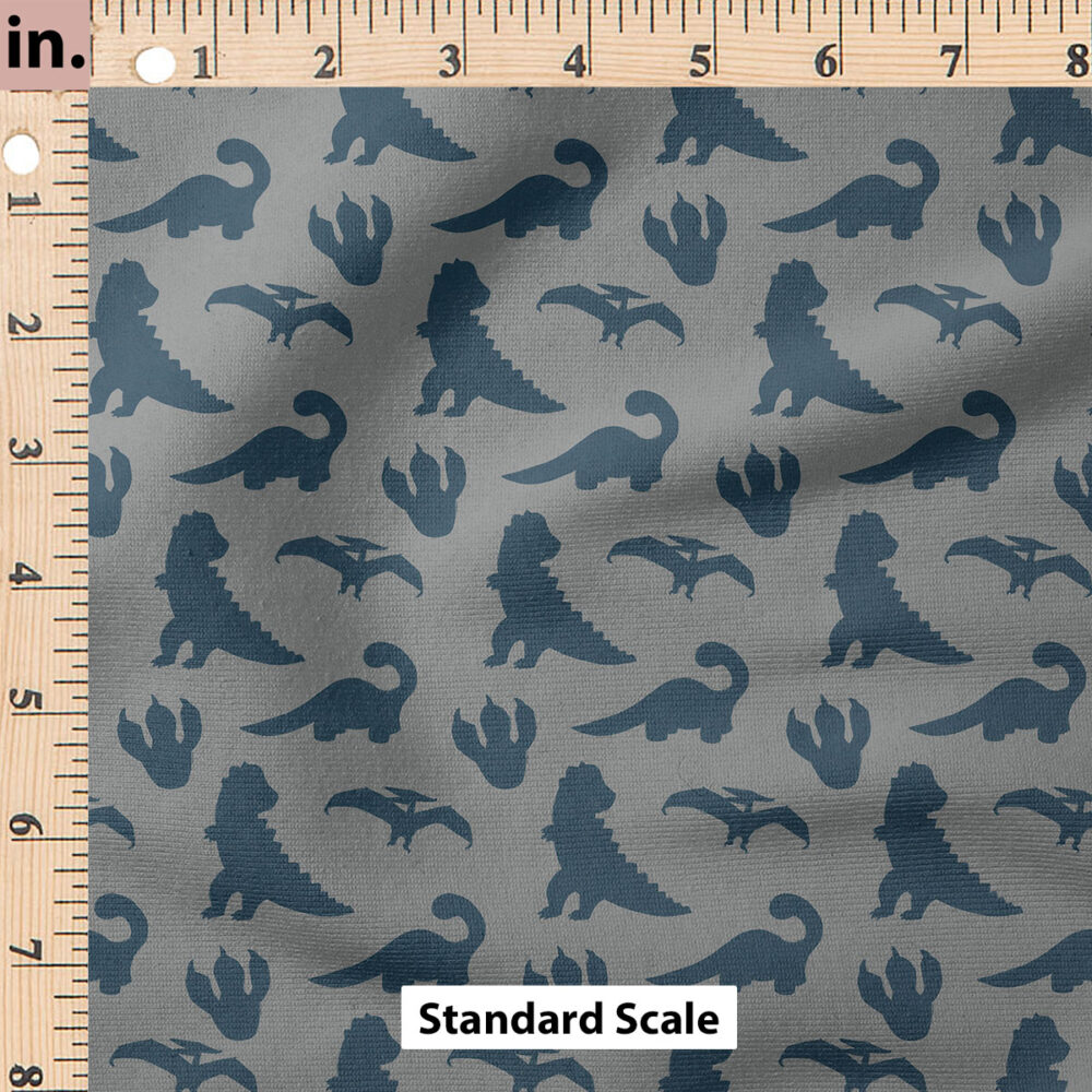 Ruler Scale for Dino Silhouette (Gray Navy) by Cate and Rainn